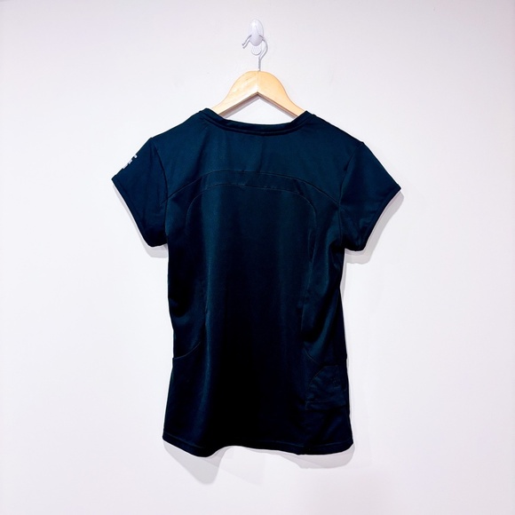 BLACK MOUNTAIN black V-neck activewear sports t-shirt | Large * - Picture 2 of 6